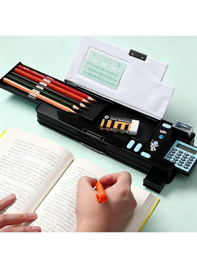 حقيبة أقلام متعددة الوظائف انبثاقية بنقوش فضائية رائد فضائي للأطفال - Image 4